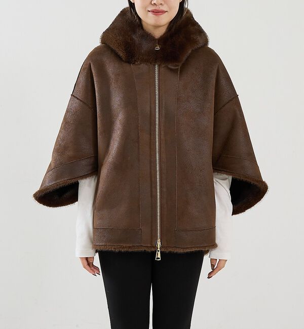 The Store by C' 「【LOU ANDREA】REVERSIBLE CAPE／リバーシブルフェイクファ」|その他|