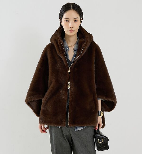 The Store by C' 「【LOU ANDREA】REVERSIBLE CAPE／リバーシブルフェイクファ」|その他|