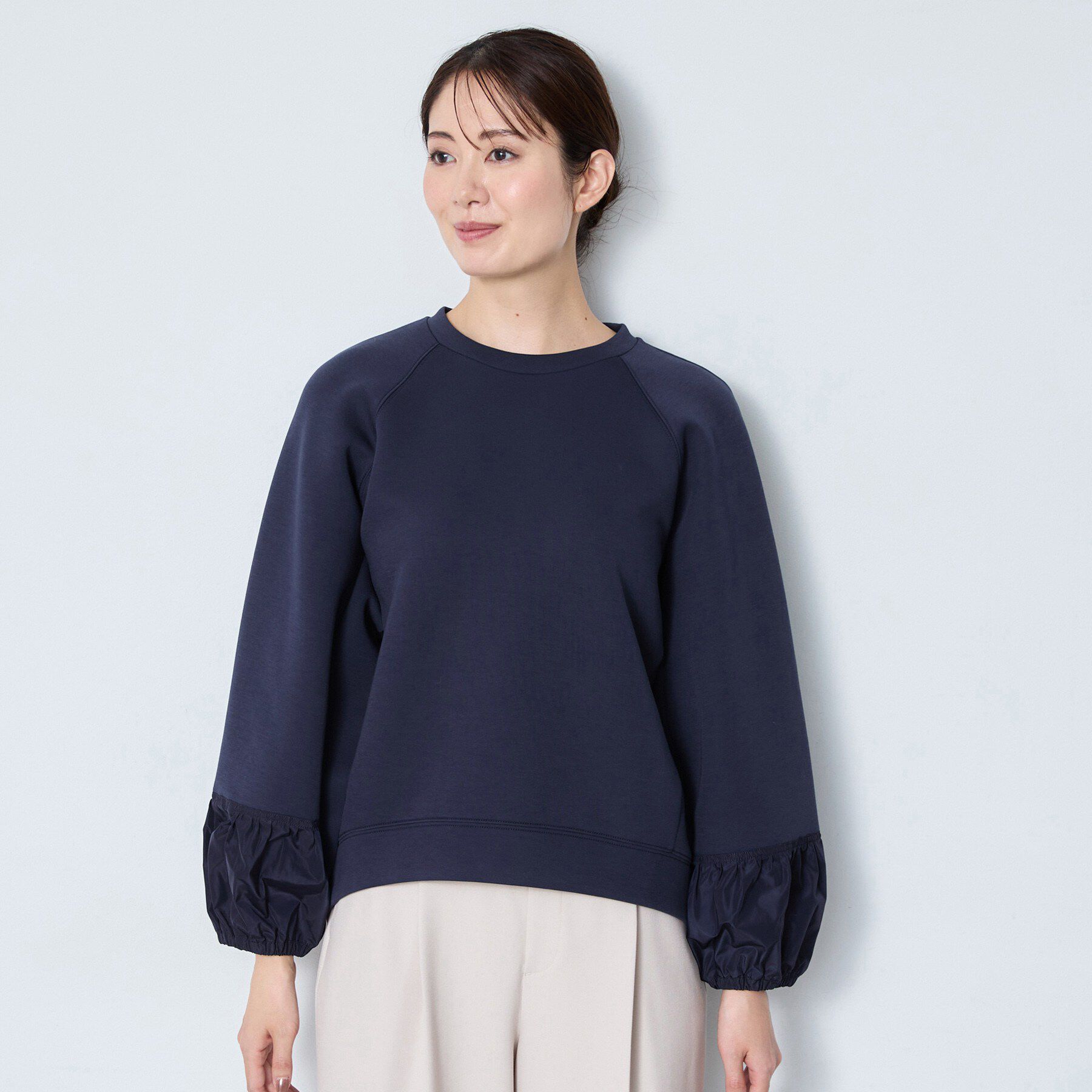 Reflect「【手洗い可】異素材切り替えデザインプルオーバー」|Tシャツ・カットソー|