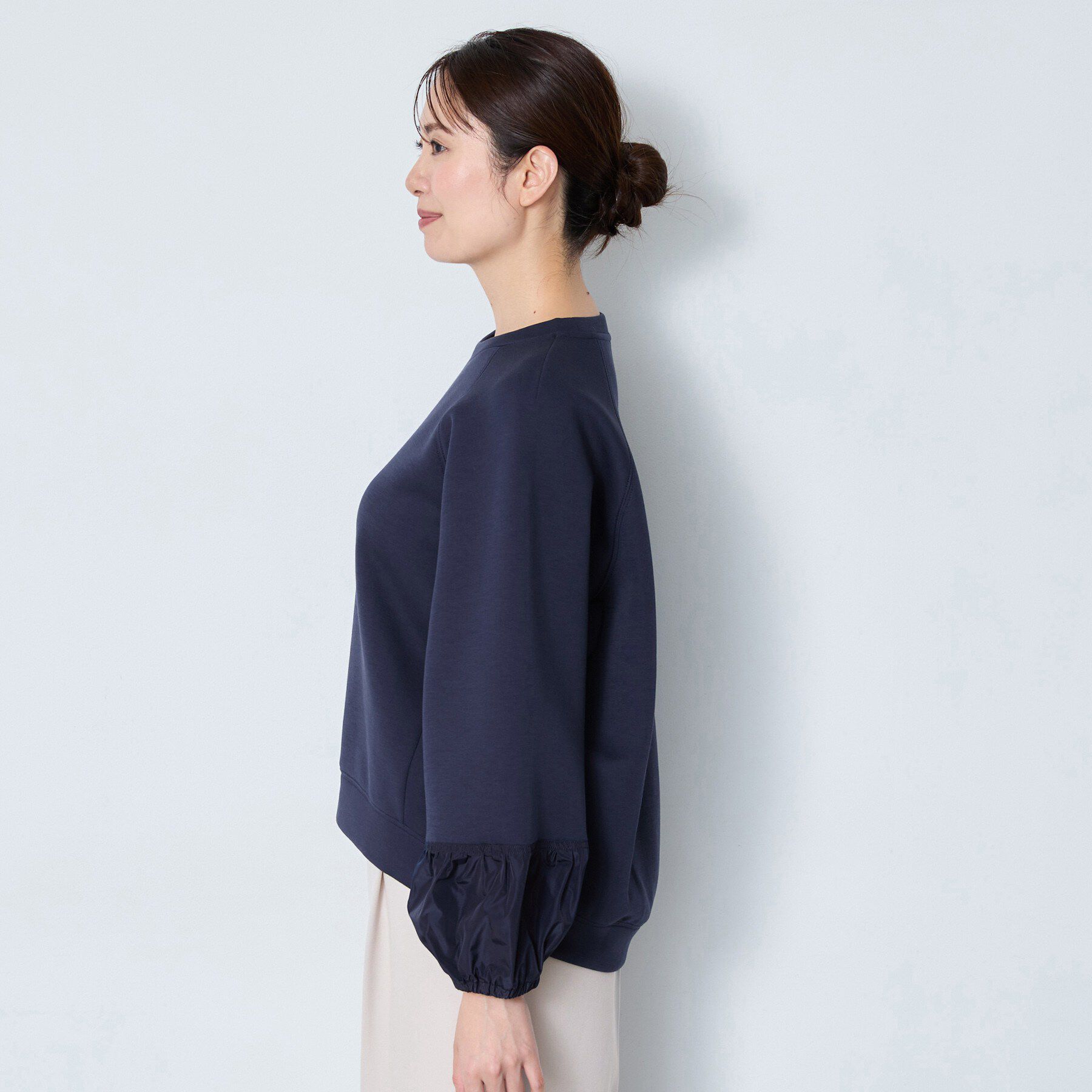 Reflect「【手洗い可】異素材切り替えデザインプルオーバー」|Tシャツ・カットソー|