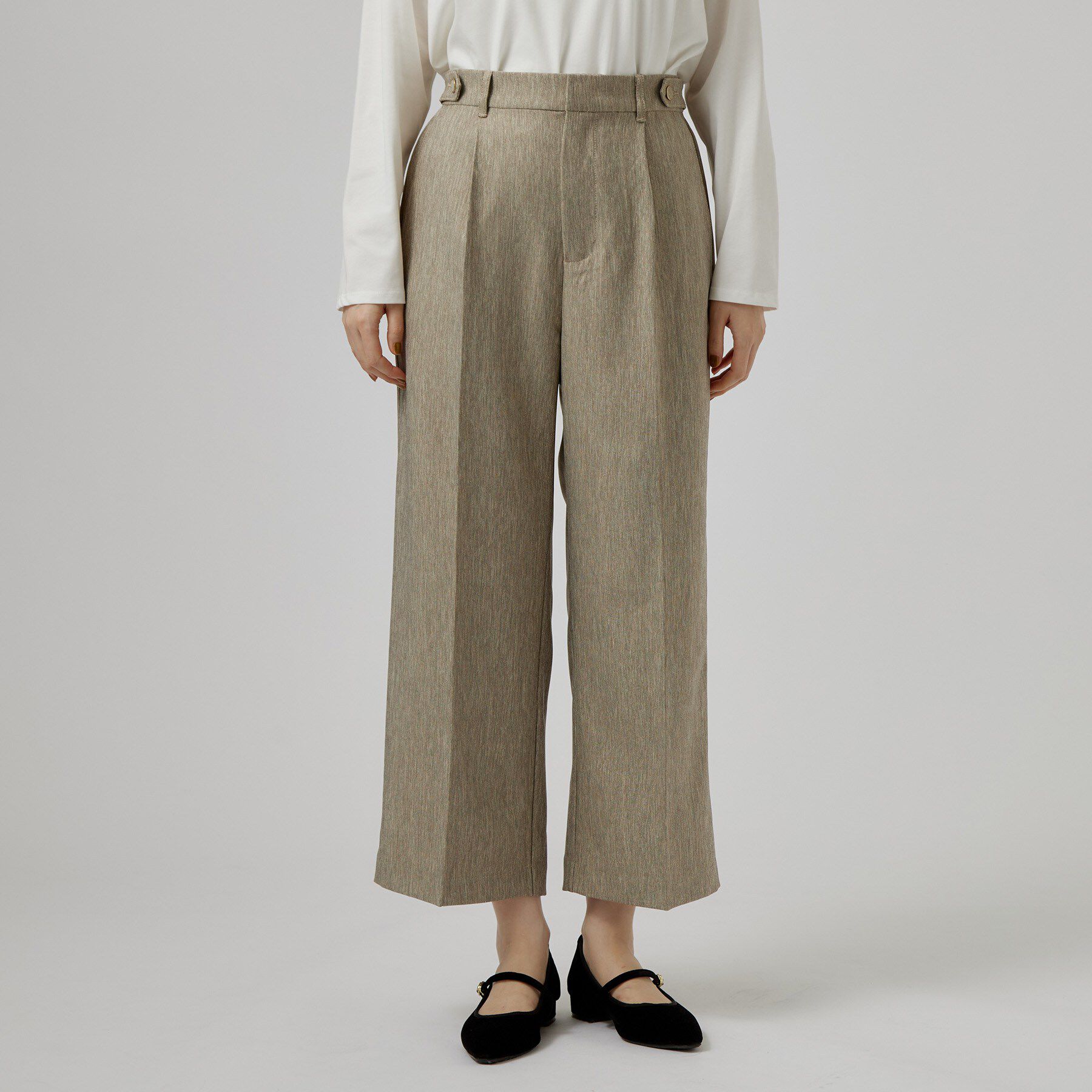 grove「【選べる着丈・S～3L・静電気防止】秋冬のおしゃれをより快適に ストレートワイドパンツ」|その他|