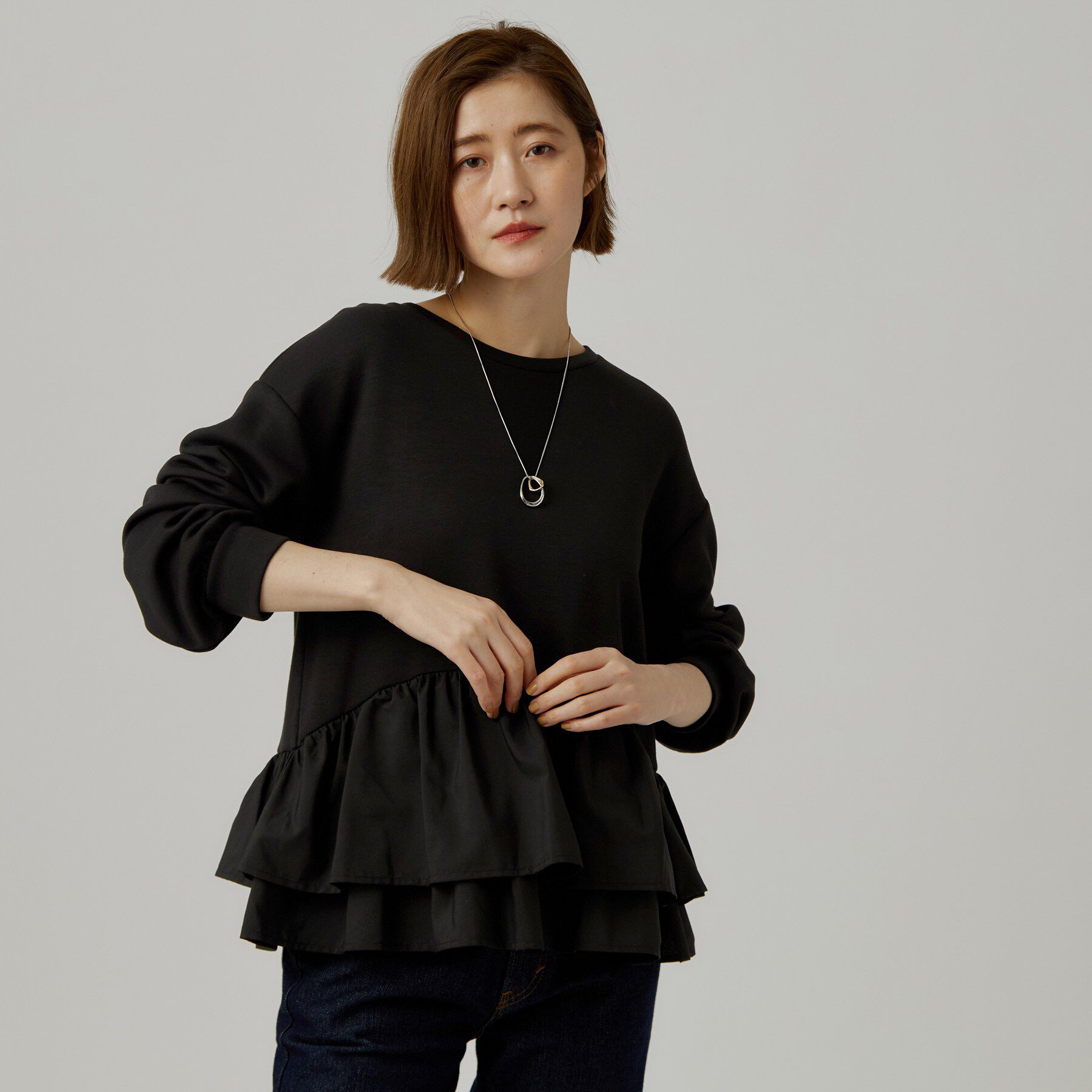 grove「フリルダンボールプルオーバー」|Tシャツ・カットソー|