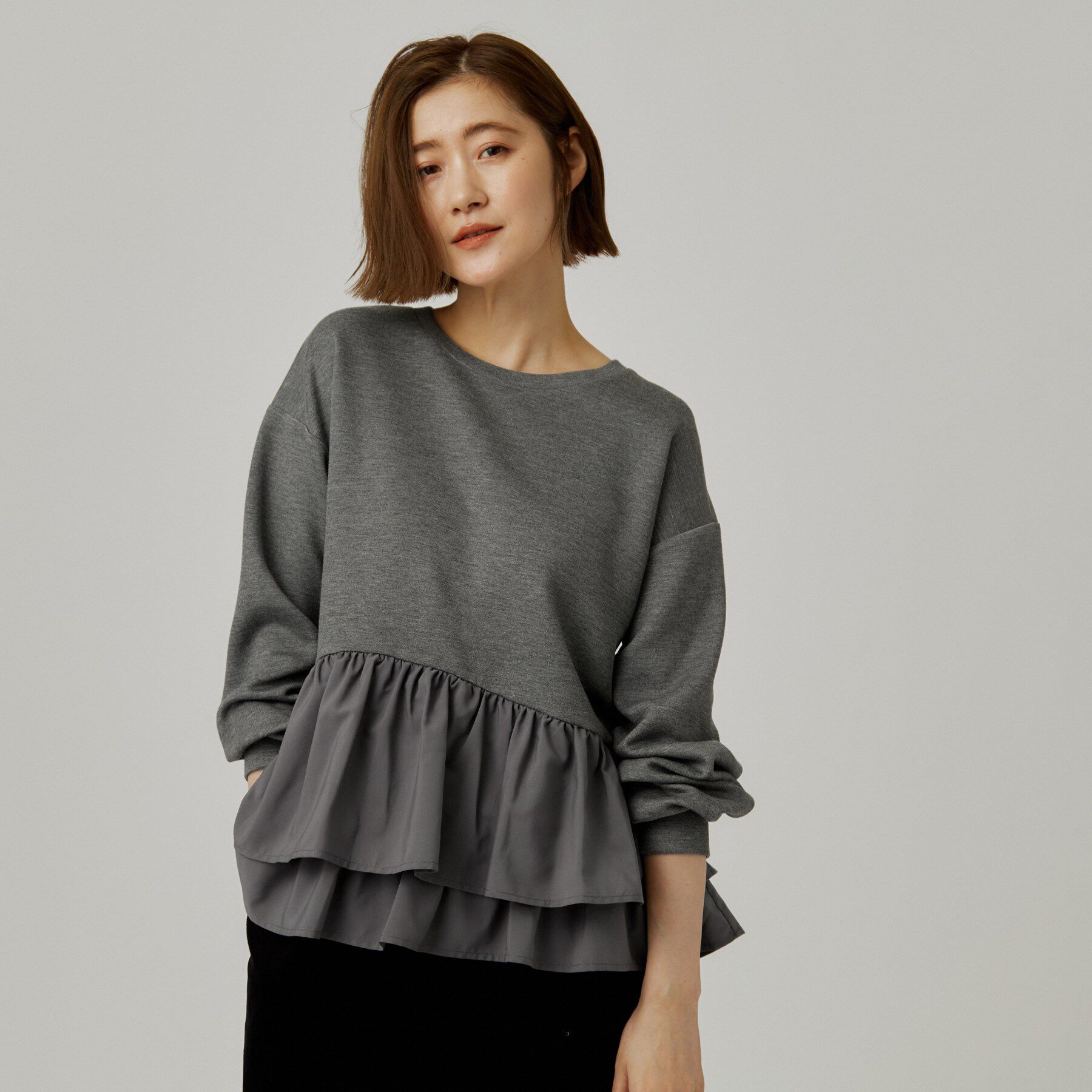 grove「フリルダンボールプルオーバー」|Tシャツ・カットソー|