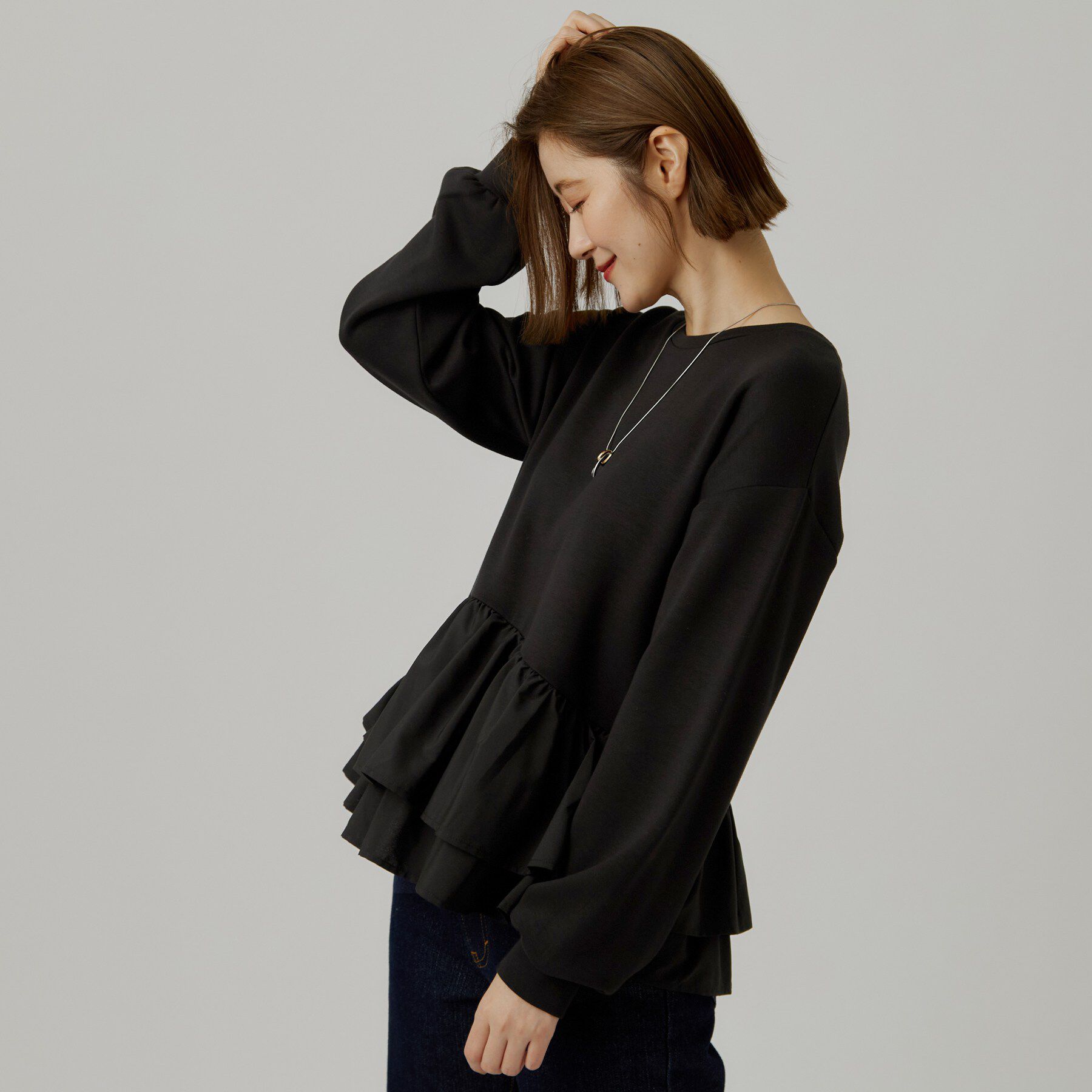 grove「フリルダンボールプルオーバー」|Tシャツ・カットソー|