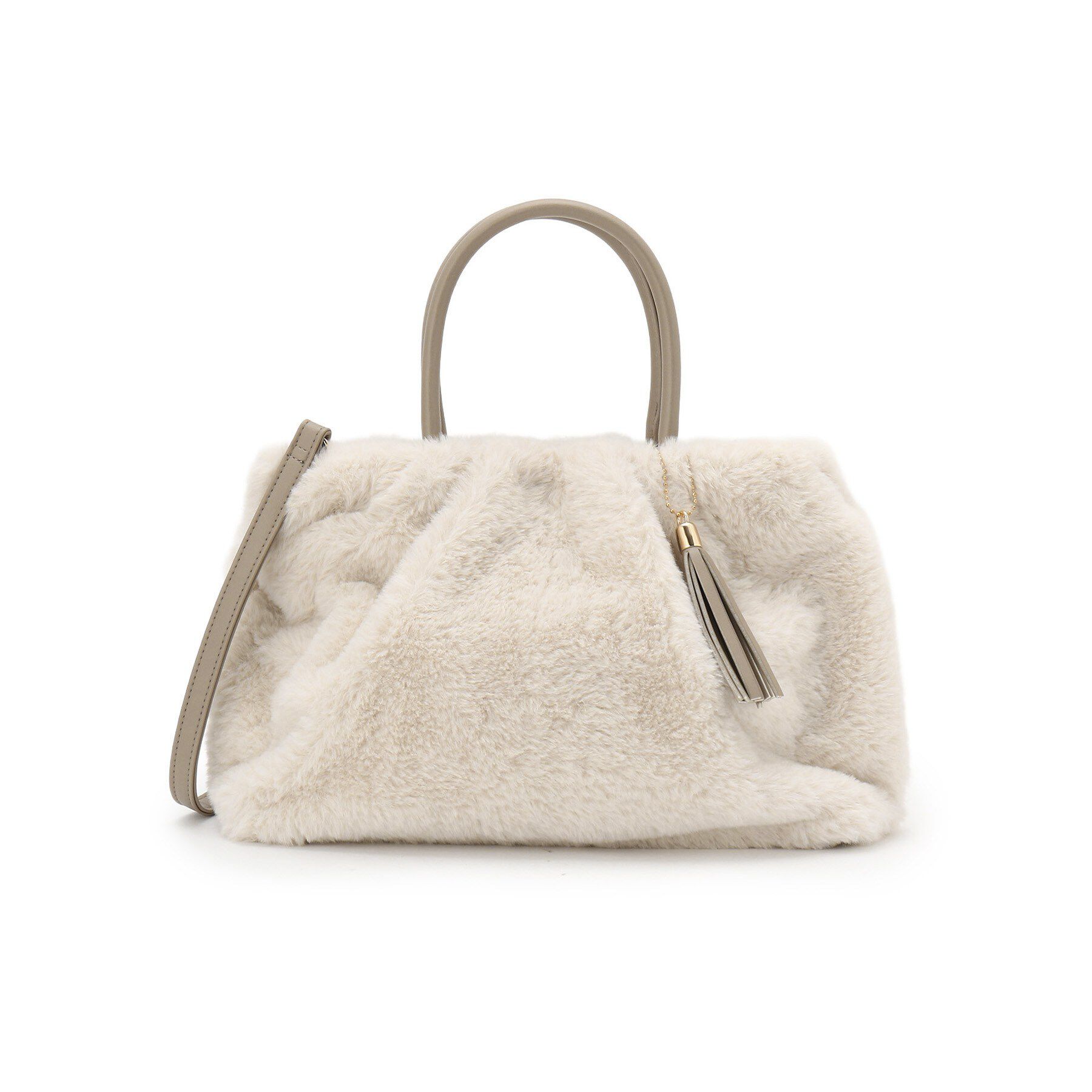 grove「フェイクファータックタッセル2WAYトート」|トートバッグ|