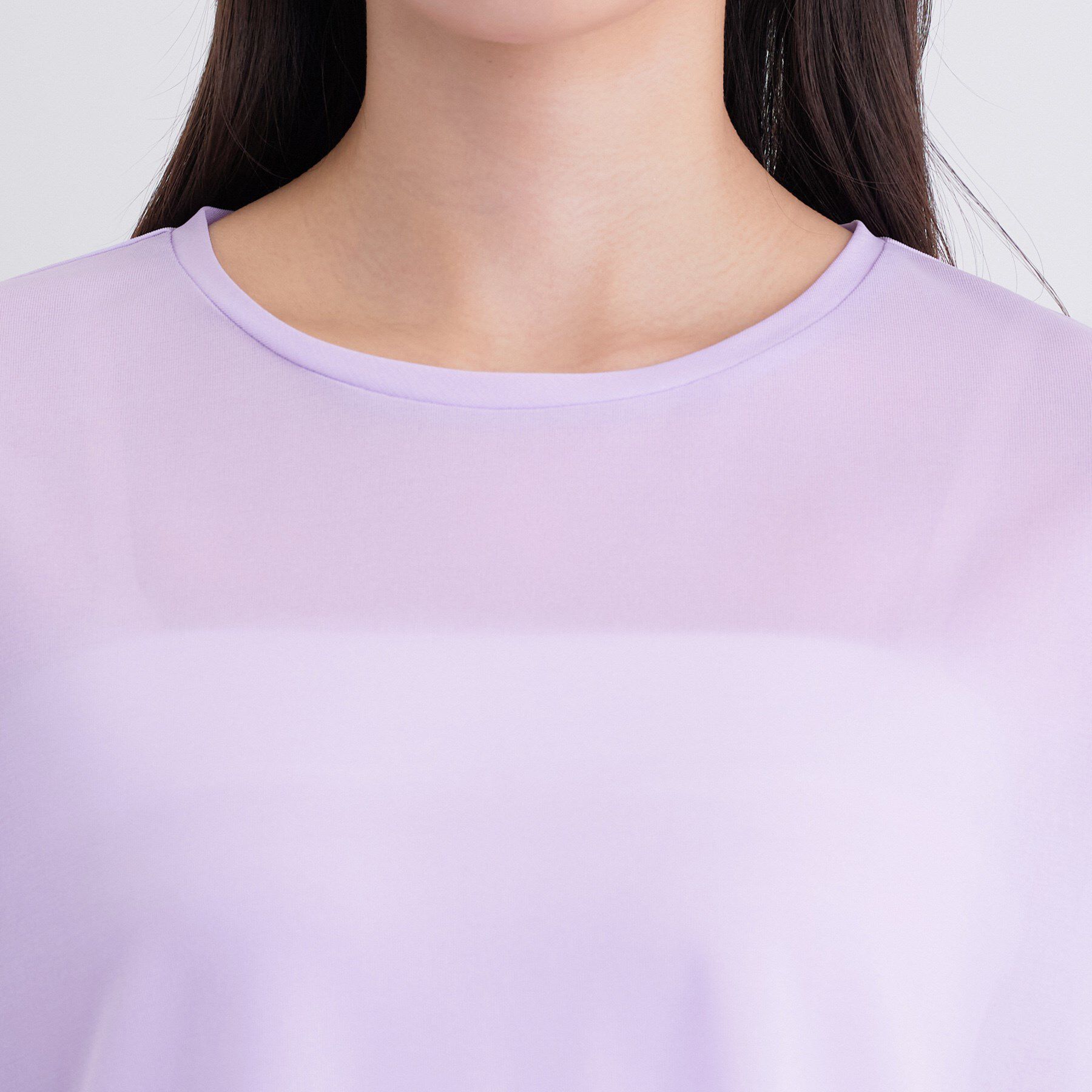 INDIVI「ストレッチシアーロングTシャツ」|Tシャツ・カットソー|
