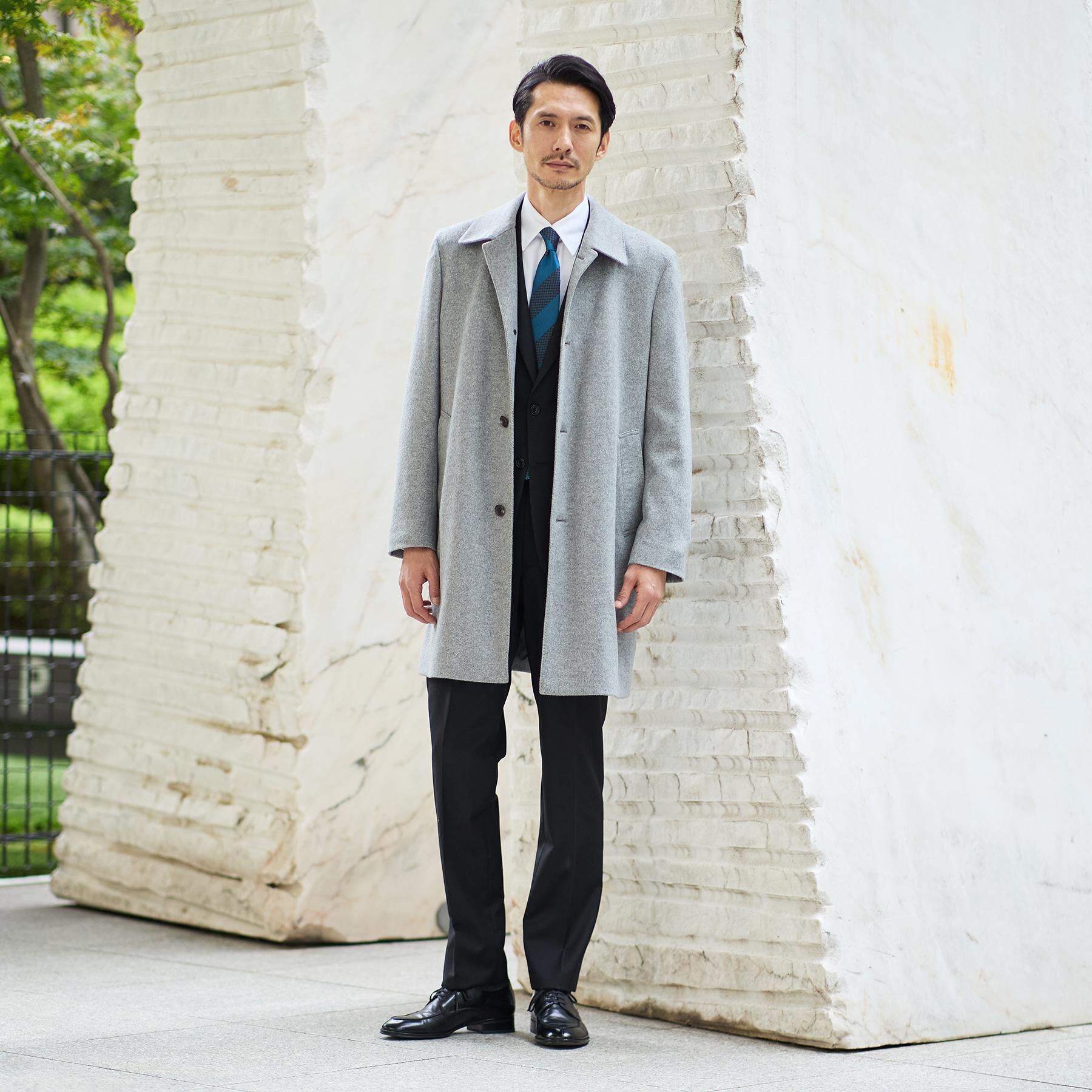TAKEO KIKUCHI「カシミヤブレンド ビーバー調ステンカラーコート」|ステンカラーコート|