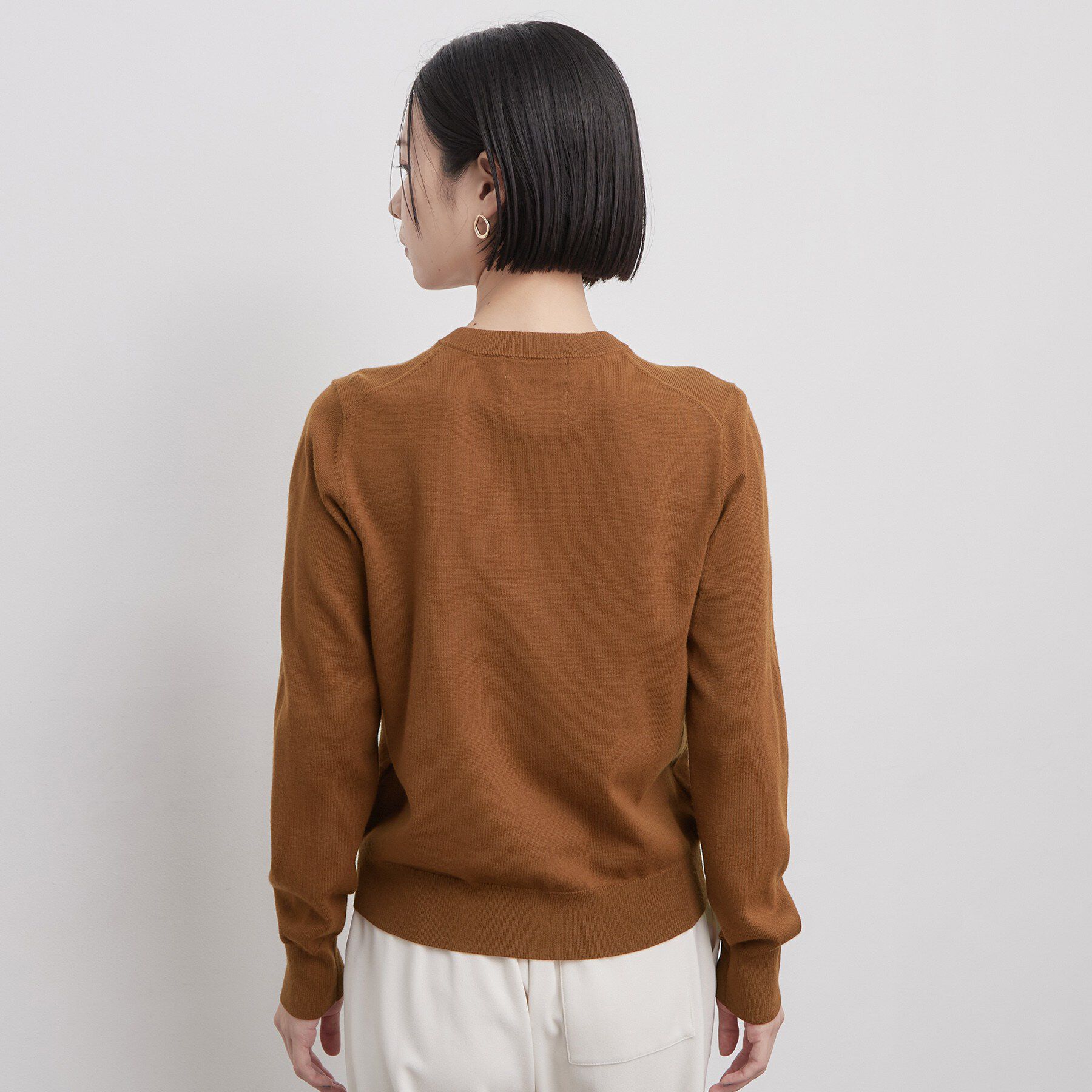 OPAQUE.CLIP「『THE』名品クルーネックニットカーディガン【洗濯機OK】」|カーディガン|
