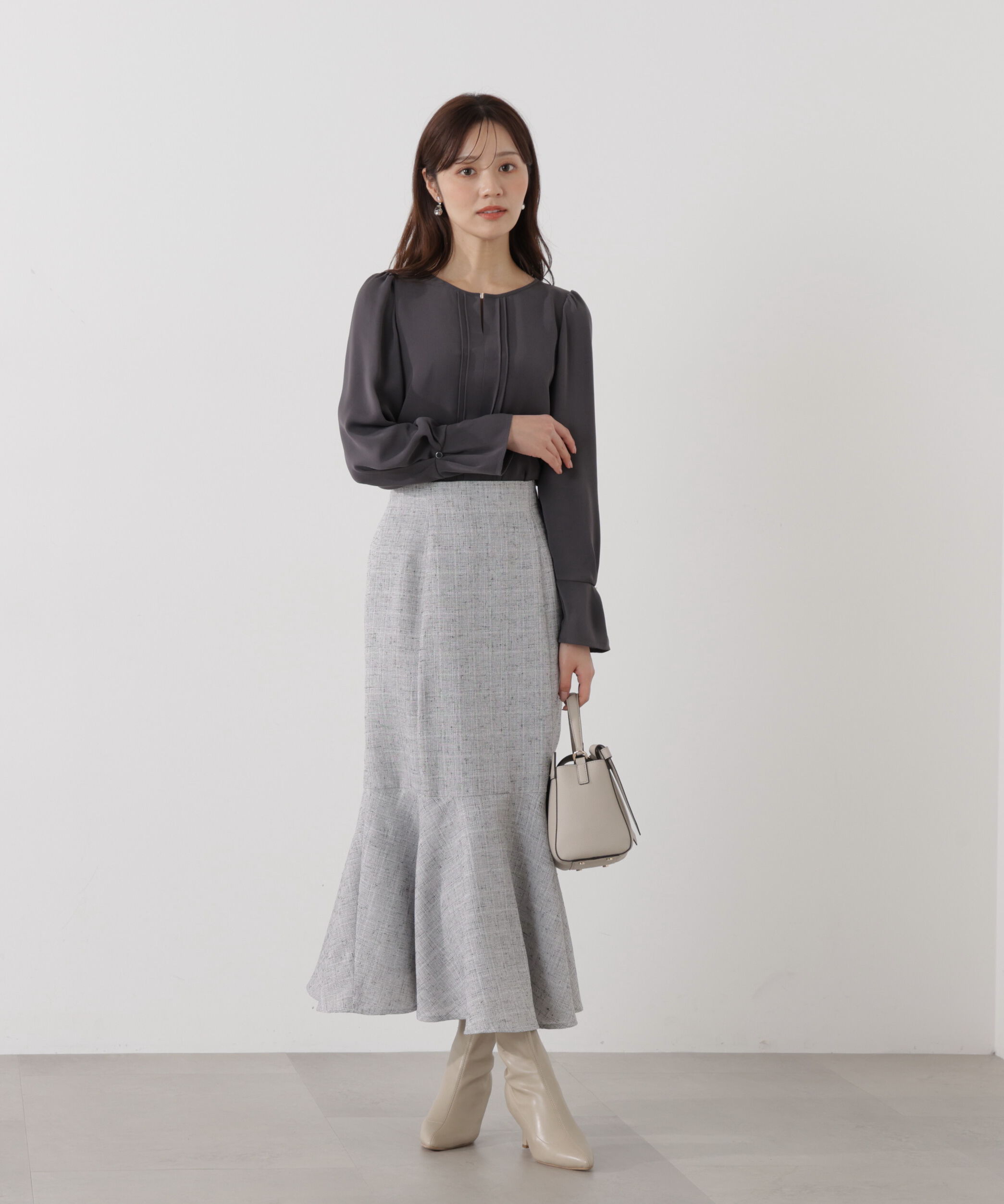 PROPORTION BODY DRESSING「＜ウォッシャブル＞ピンタックブラウス」|シャツ・ブラウス|
