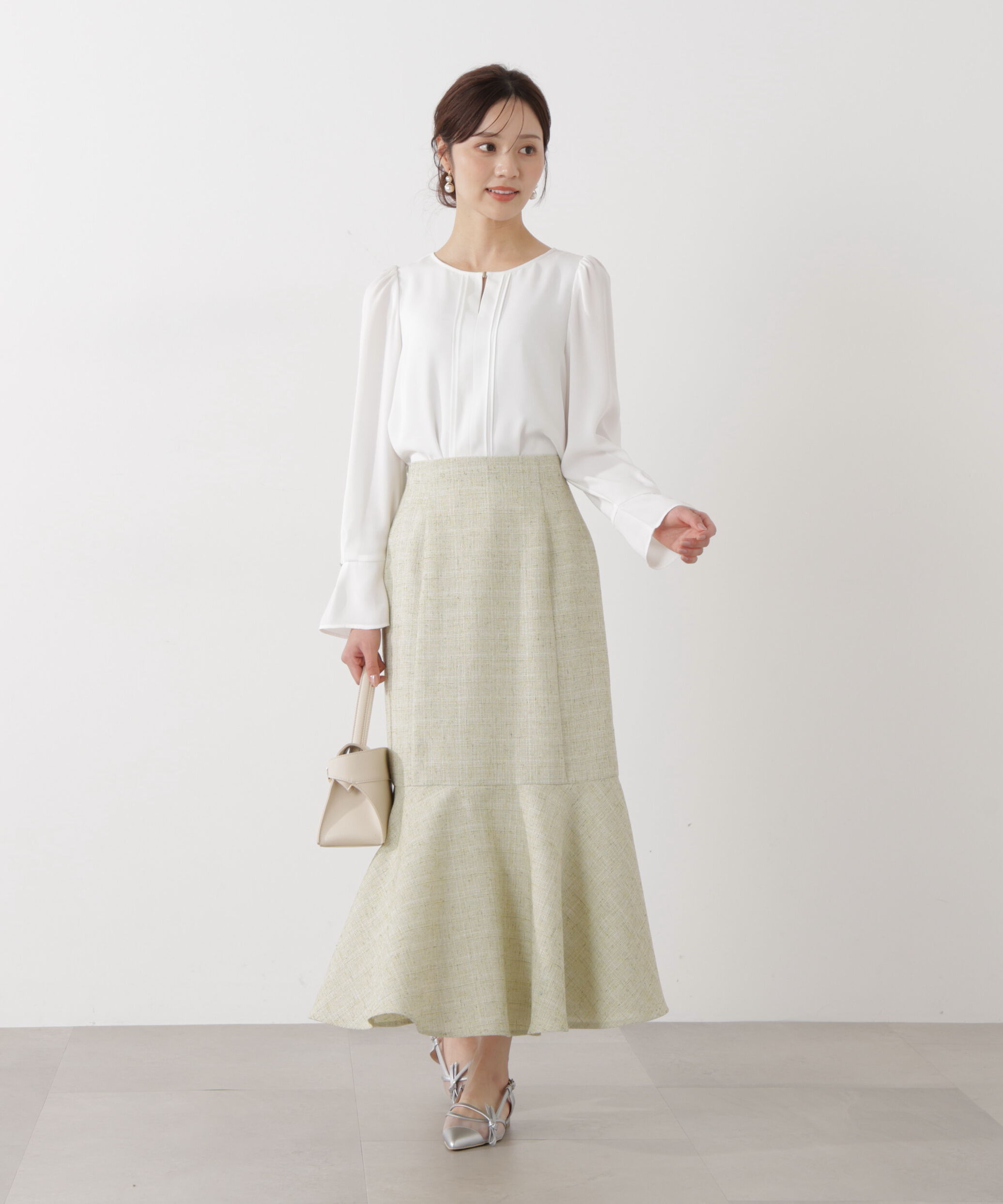 PROPORTION BODY DRESSING「＜ウォッシャブル＞ピンタックブラウス」|シャツ・ブラウス|