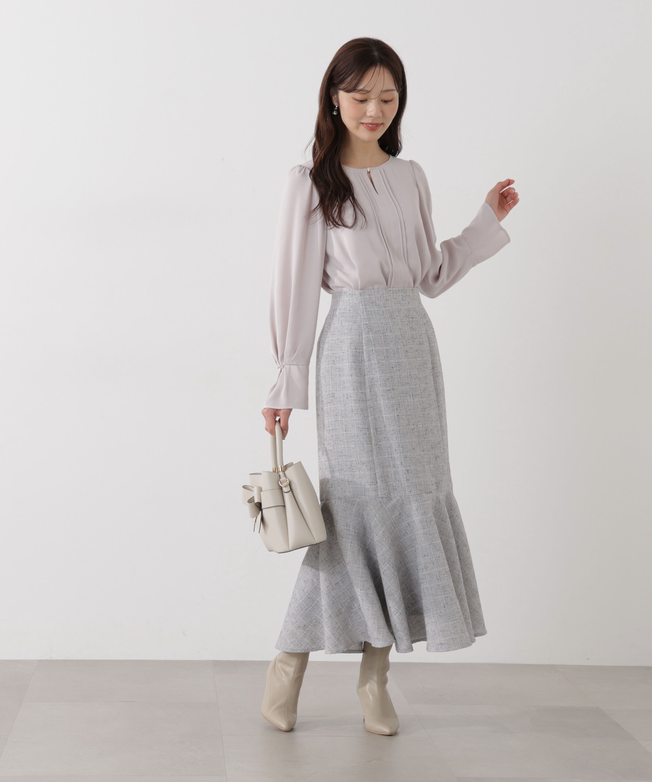 PROPORTION BODY DRESSING「＜ウォッシャブル＞ピンタックブラウス」|シャツ・ブラウス|