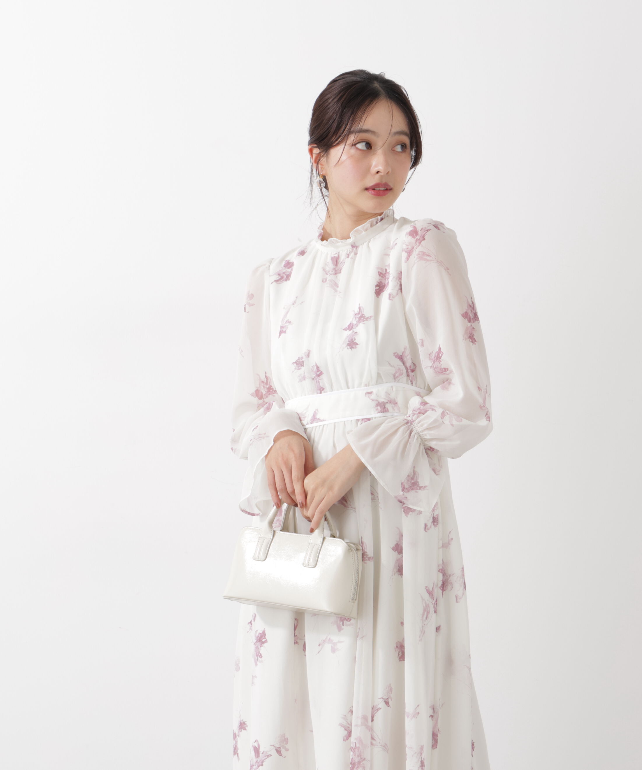 PROPORTION BODY DRESSING「花柄プリントギャザーワンピース」|ワンピース|
