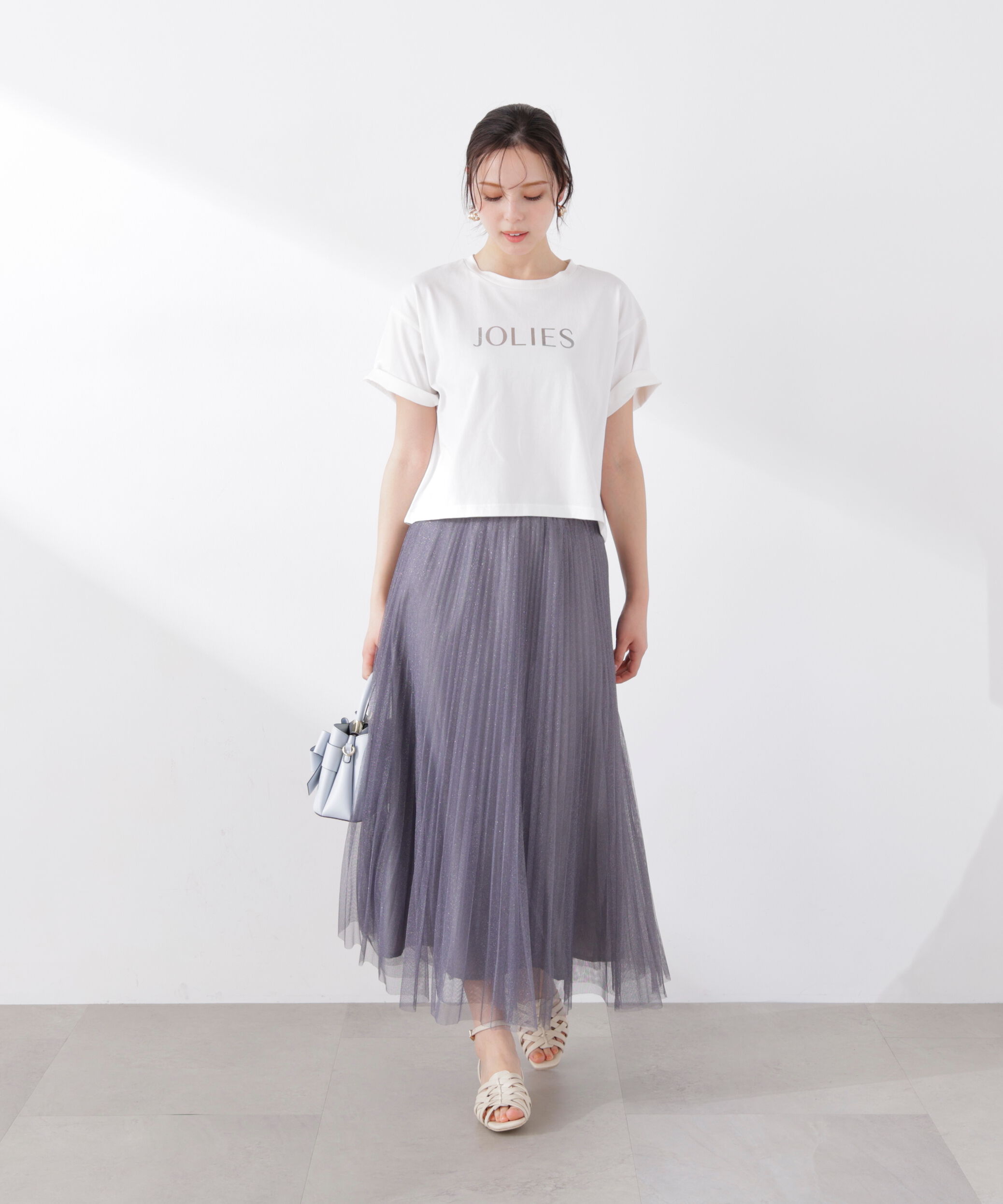 PROPORTION BODY DRESSING「《EDIT COLOGNE》ラメプリーツスカート26SS」|スカート|
