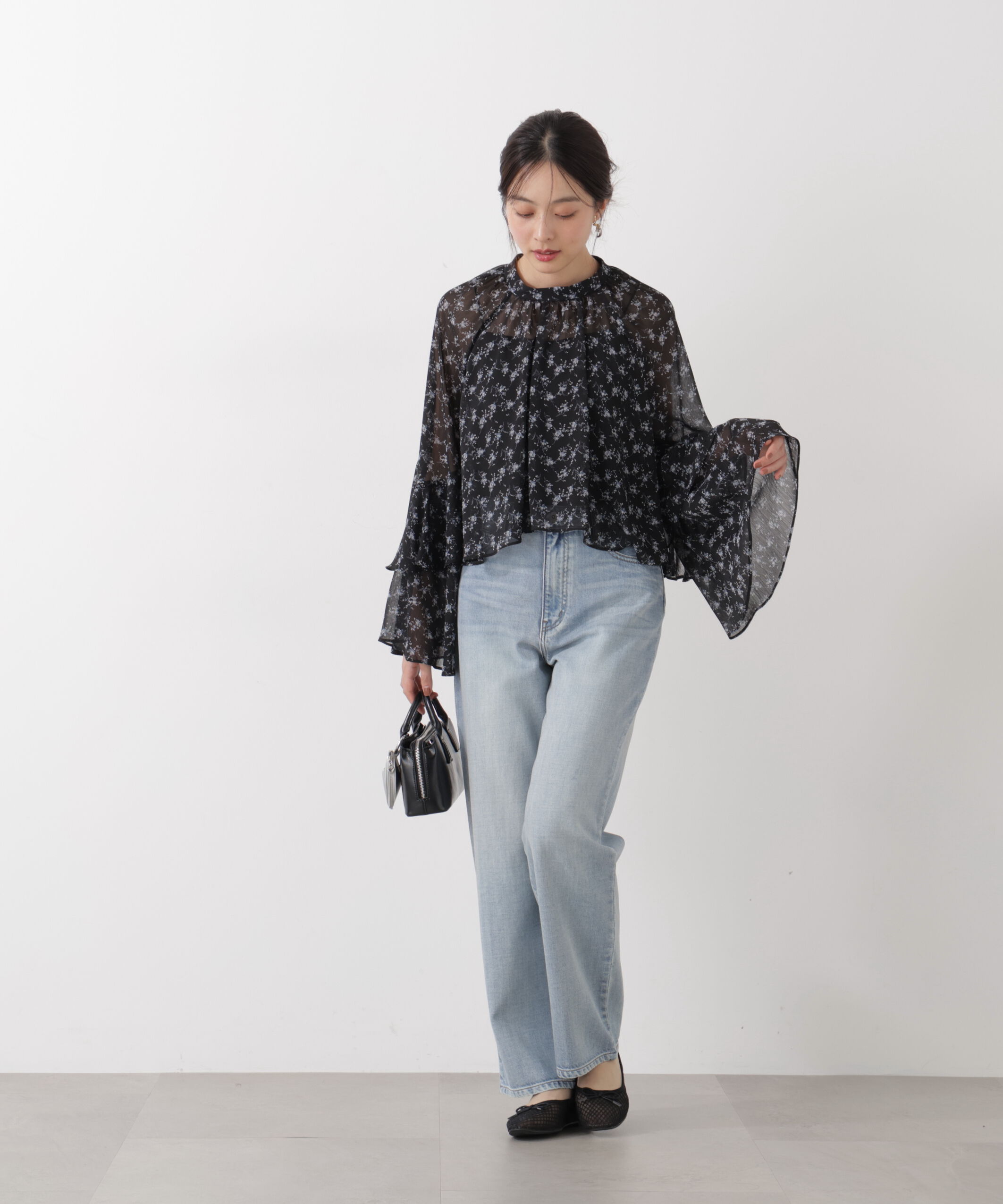 PROPORTION BODY DRESSING「〈a/mie〉ジョーゼットボリュームブラウス　26SS」|シャツ・ブラウス|