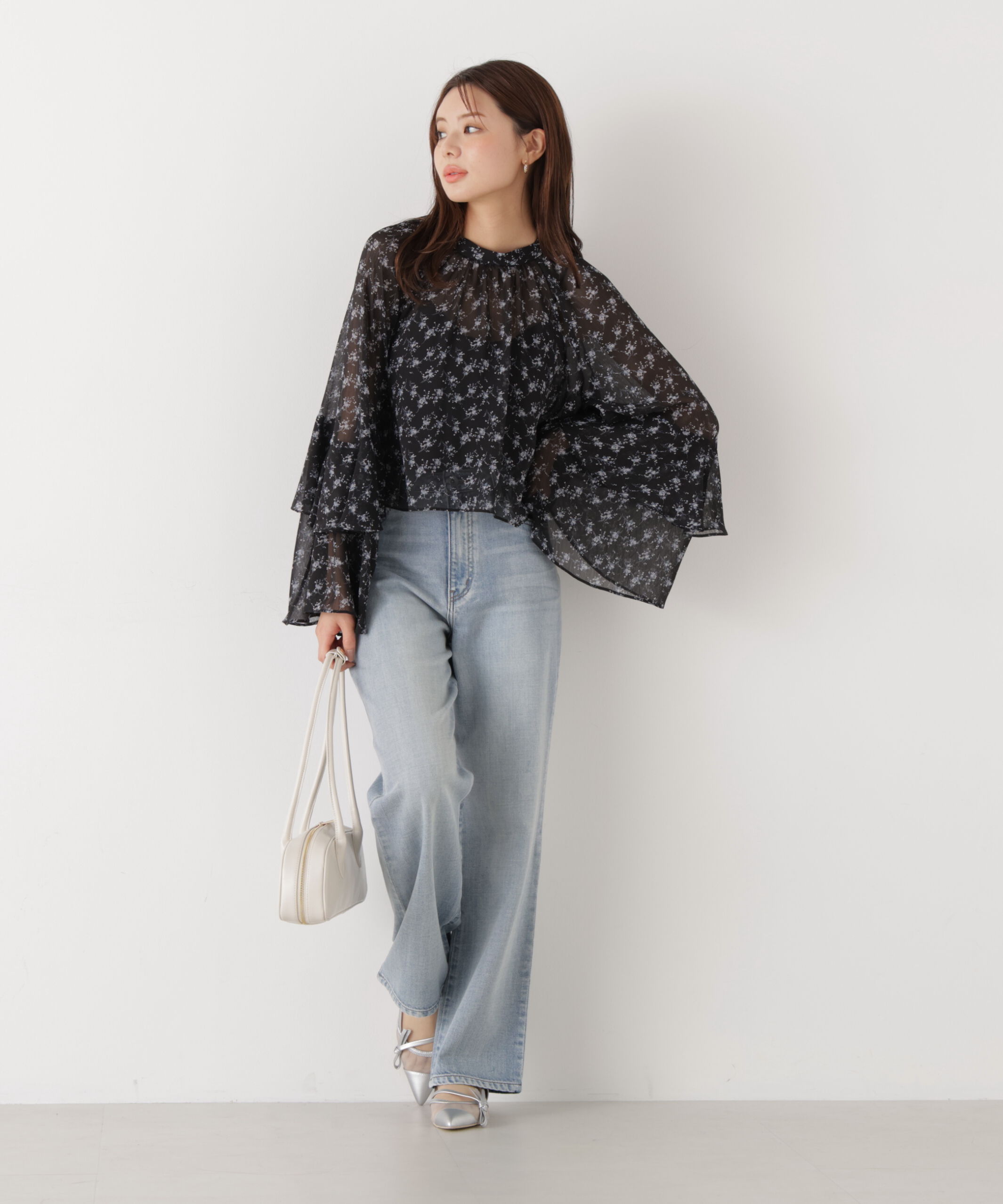 PROPORTION BODY DRESSING「〈a/mie〉ジョーゼットボリュームブラウス　26SS」|シャツ・ブラウス|