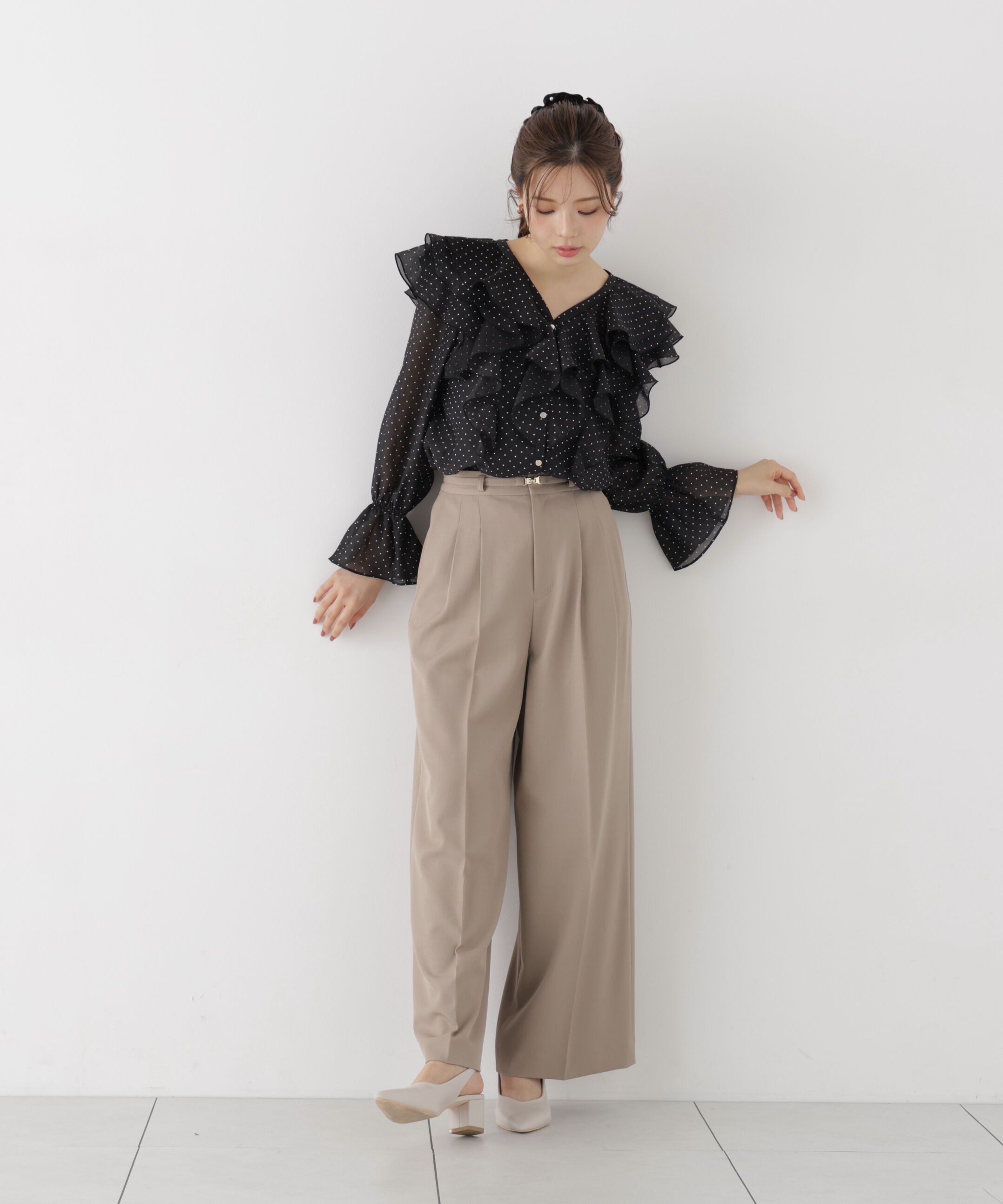 PROPORTION BODY DRESSING「ボリュームラッフルブラウス 26AW」|シャツ・ブラウス|