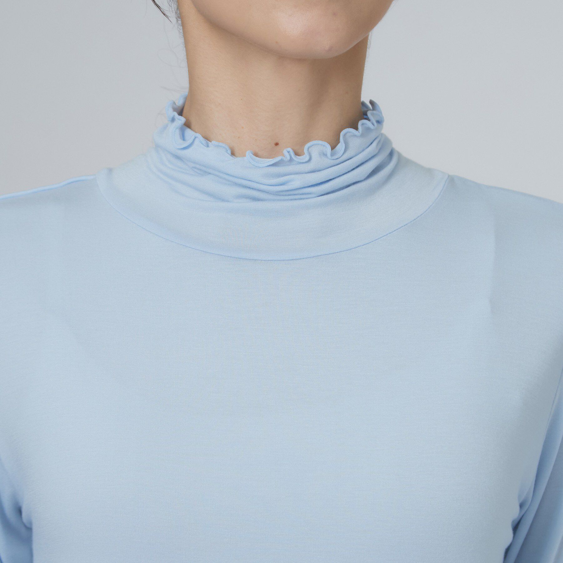 SHOO･LA･RUE「カシミアタッチ吸湿発熱ハイネックインナー」|Tシャツ・カットソー|