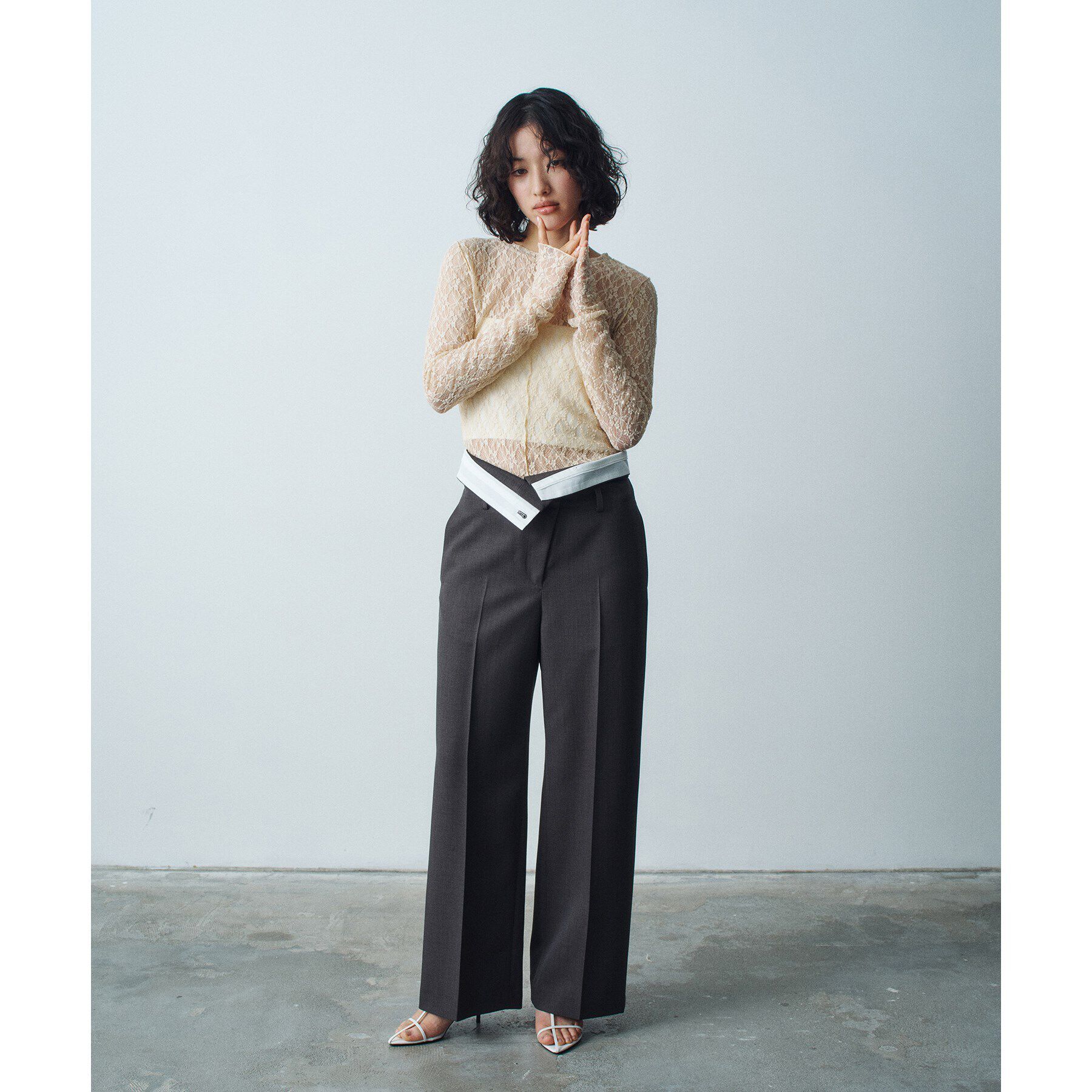 CODE A「【Re】stretch lace tops」|Tシャツ・カットソー|