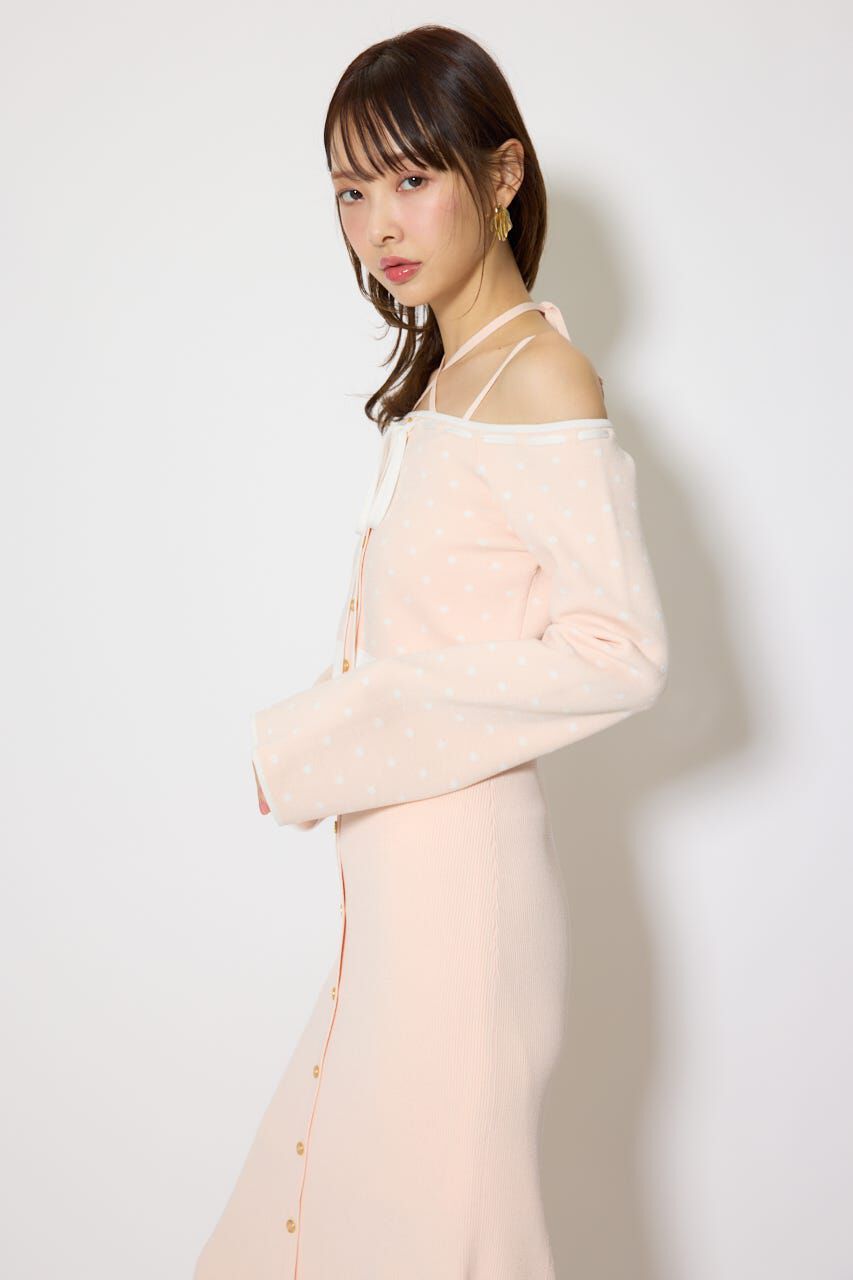 rienda「リボンカーデセットマーメイドニットワンピース」|ワンピース|