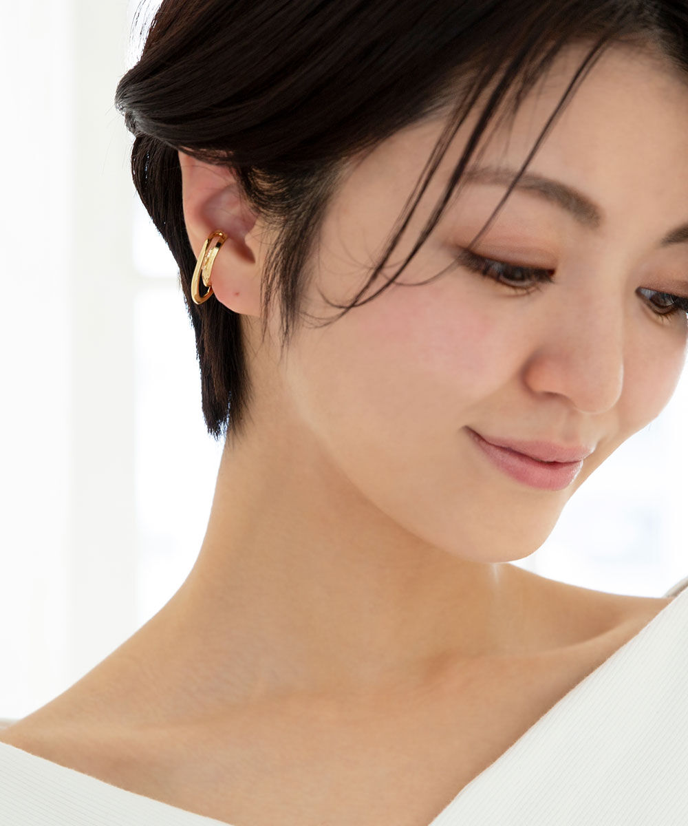 colleca la「2連オーバルイヤーカフ」|イヤーカフ|