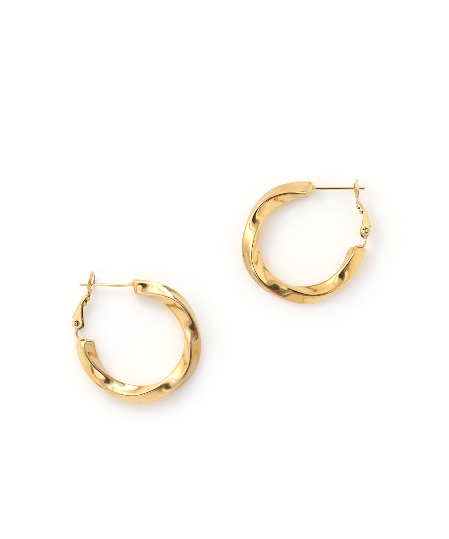  「中空ツイストフープピアス」|ピアス|