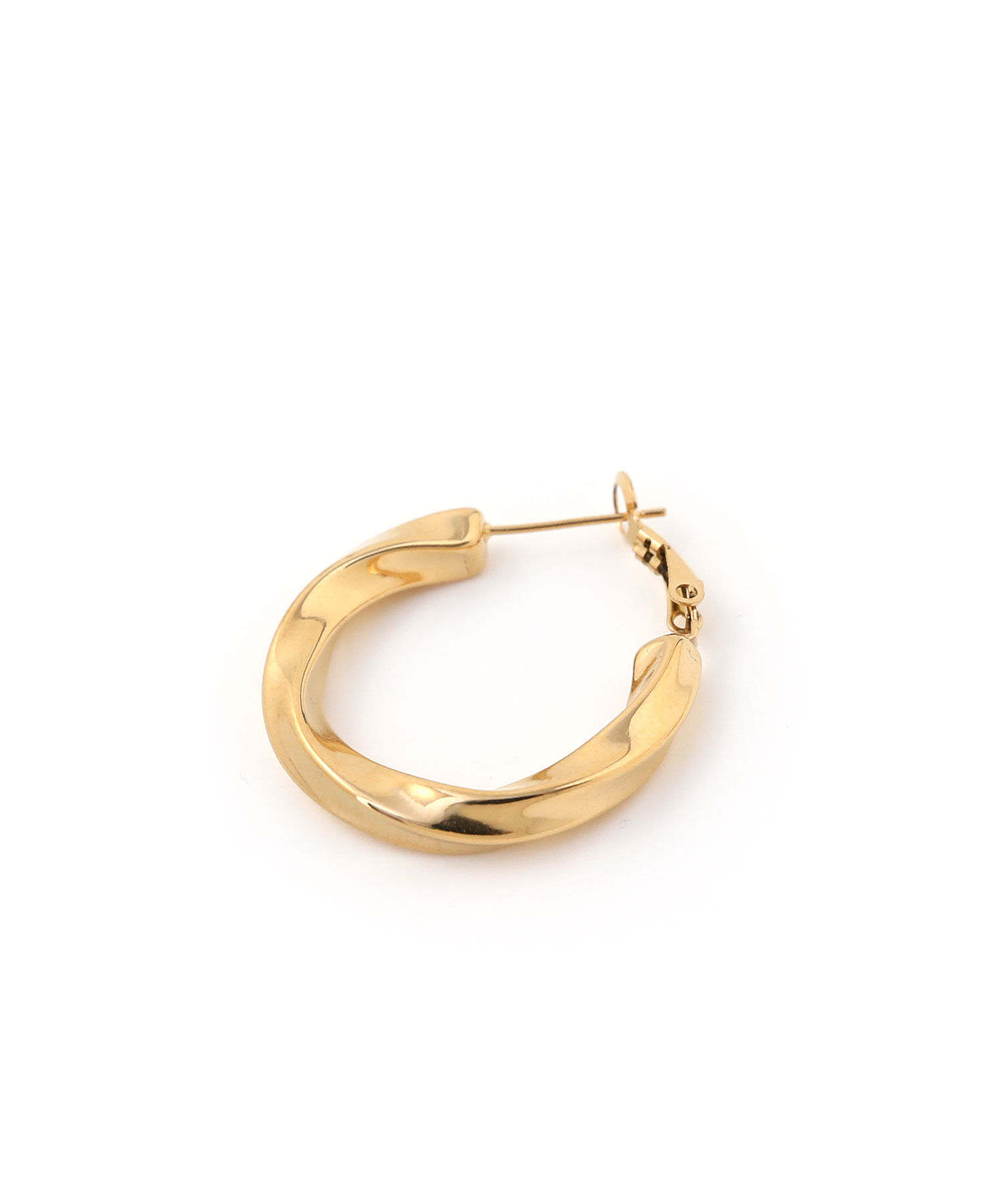  「中空ツイストフープピアス」|ピアス|