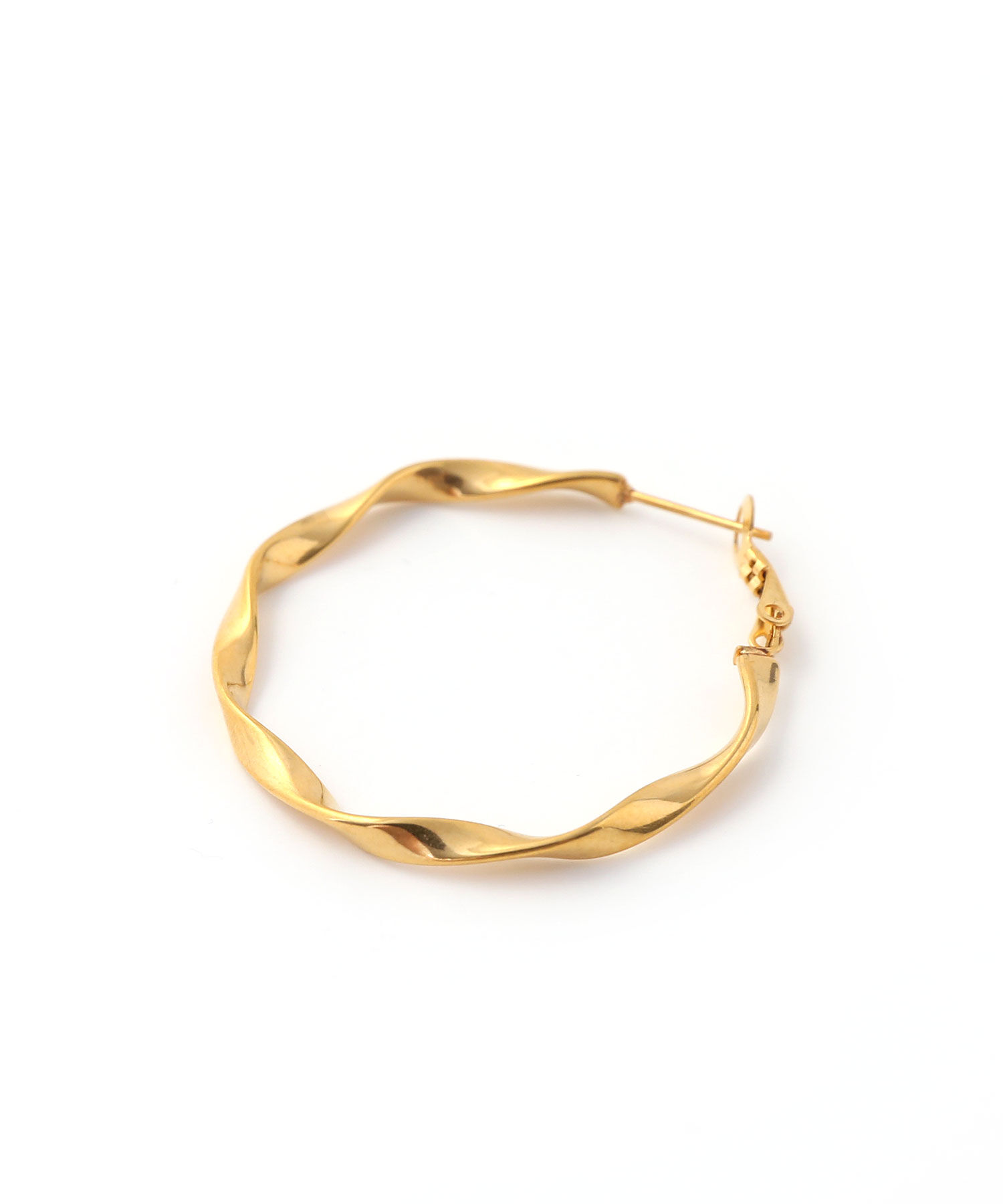  「[stainless]ステンレス・大きめツイストフープピアス〈金属アレルギー対応〉」|ピアス|