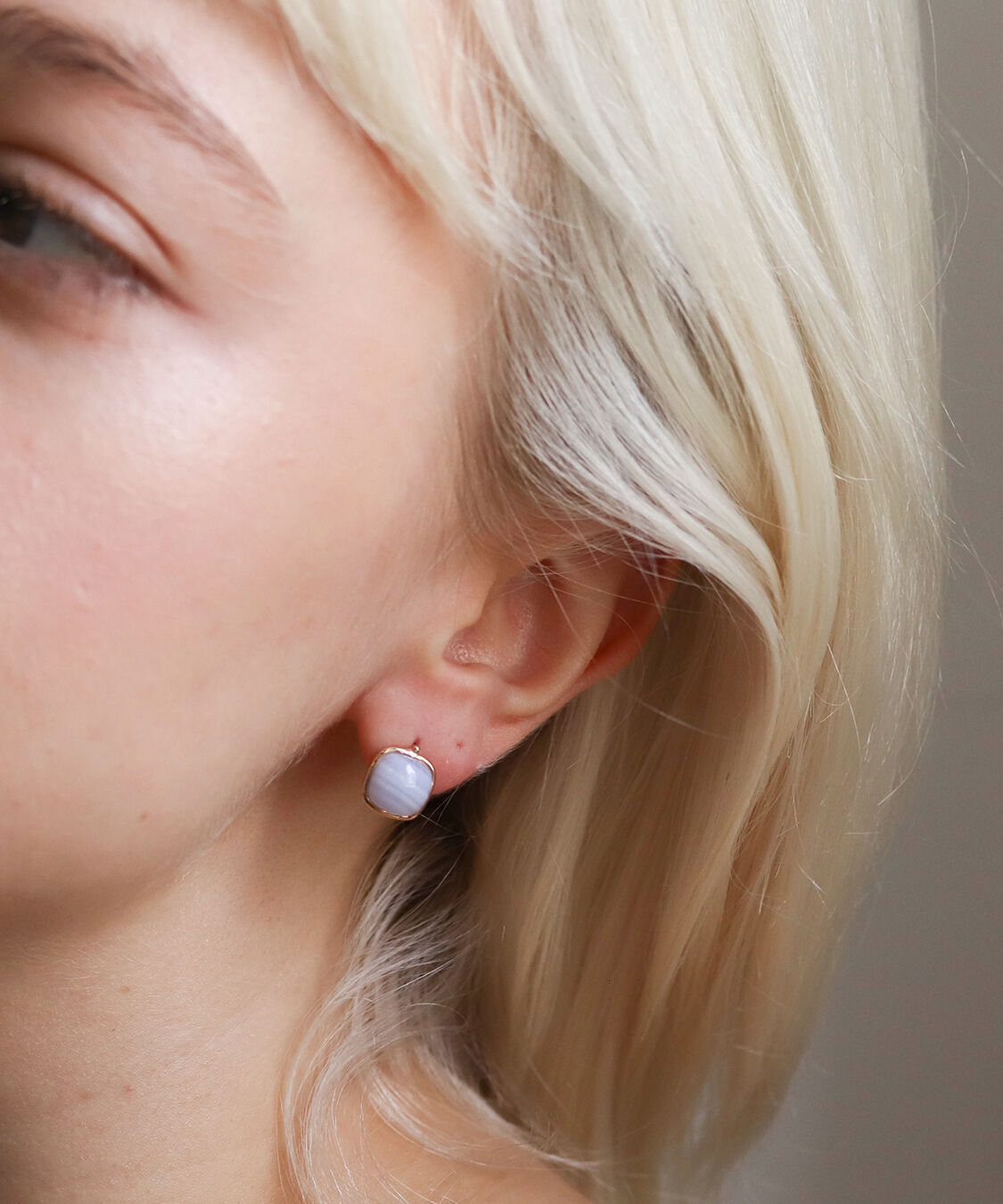  「カラーストーン カボション ピアス | K10YG」|ピアス|