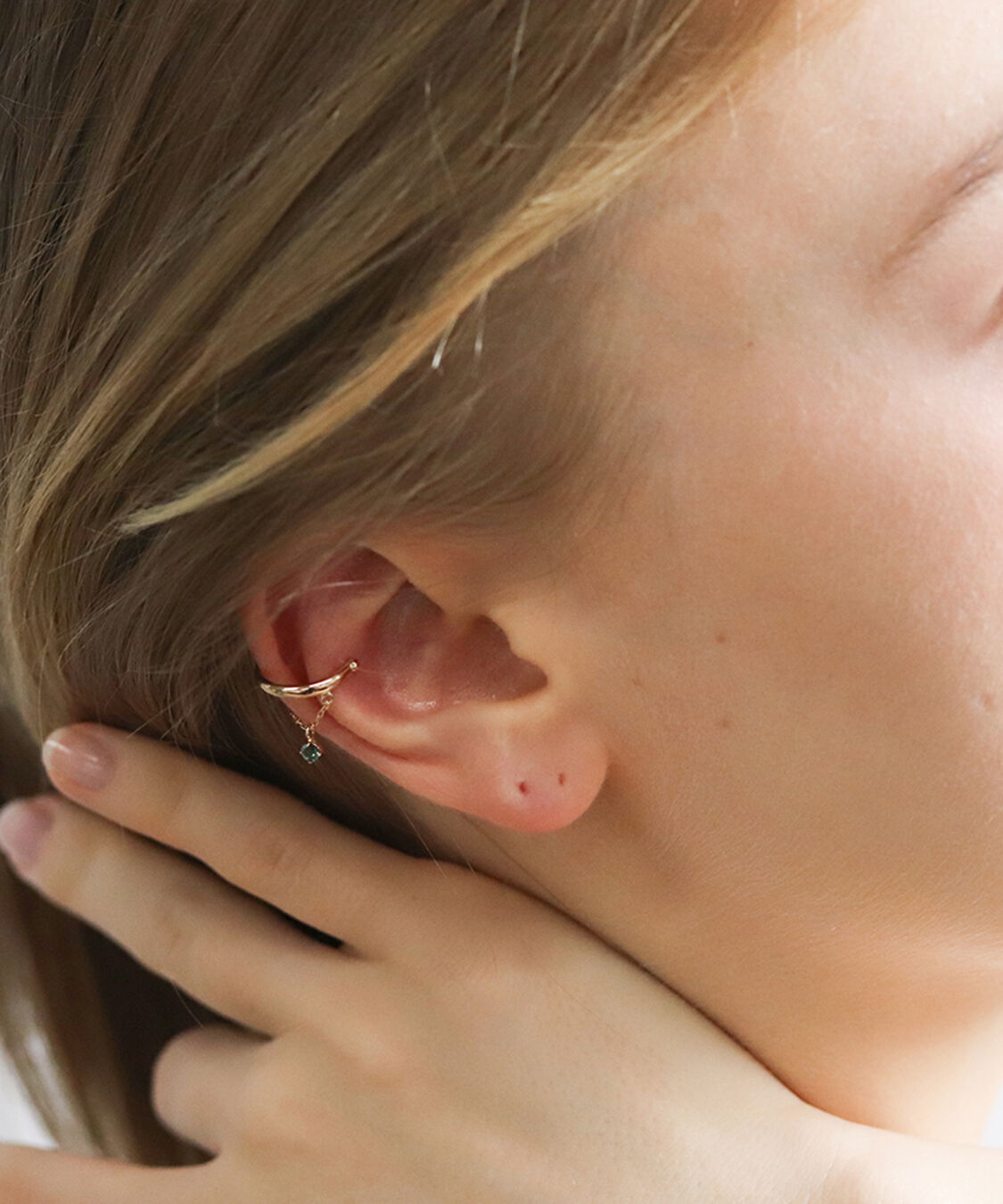  「カラーストーン イヤーカフ | K10YG」|イヤーカフ|