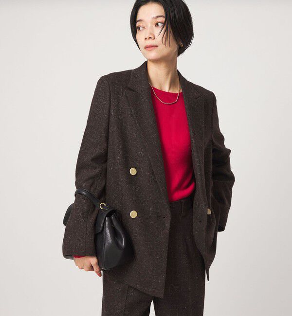 UNITED ARROWS green label relaxing「［size SHORTあり］スラブ ダブルジャケット」|テーラードジャケット|DK.BROWN