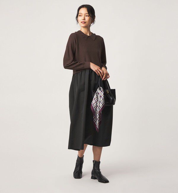 UNITED ARROWS green label relaxing「フリル襟 アミガラ ドッキング ワンピース」|ワンピース|