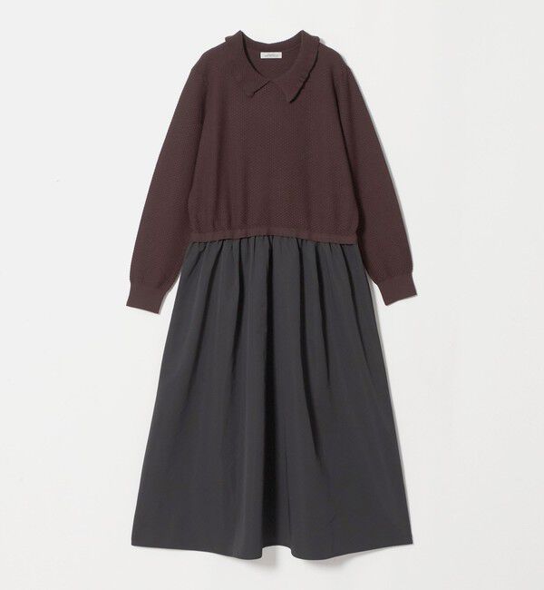 UNITED ARROWS green label relaxing「フリル襟 アミガラ ドッキング ワンピース」|ワンピース|