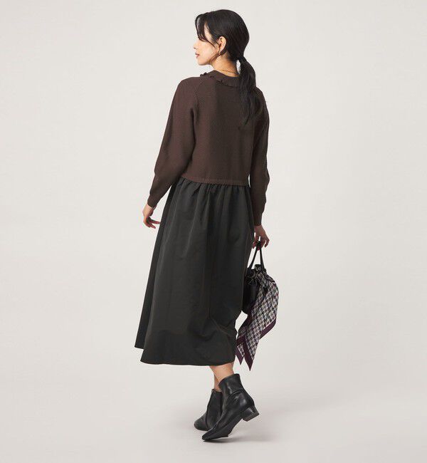 UNITED ARROWS green label relaxing「フリル襟 アミガラ ドッキング ワンピース」|ワンピース|