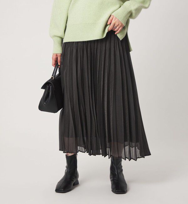 UNITED ARROWS green label relaxing「［size SHORTあり］シャイニー プリーツ スカート」|スカート|