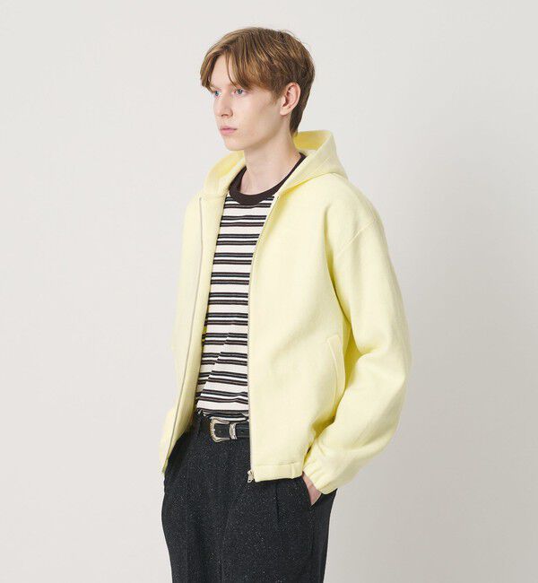 BEAUTY&YOUTH UNITED ARROWS「パフ ニット ジップアップ フード ジャケット ウォッシャブル」|カーディガン|