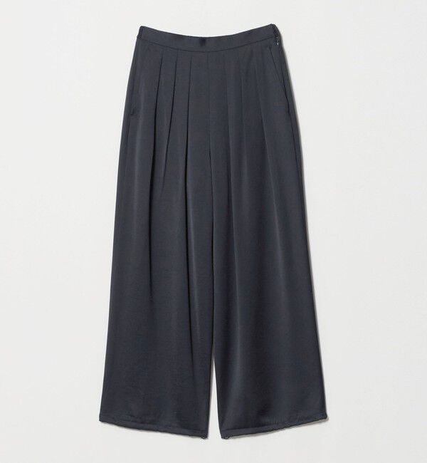 BEAUTY&YOUTH UNITED ARROWS「サテン ドローストリング バックゴムパンツ ウォッシャブル」|その他|NAVY