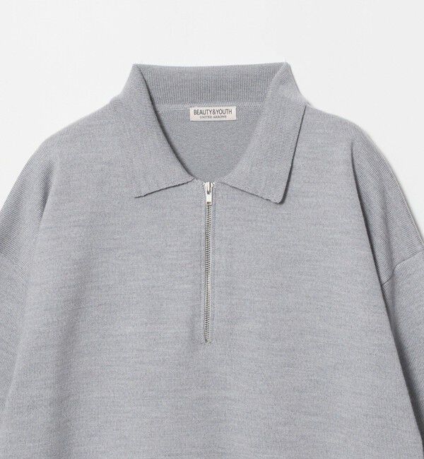 BEAUTY&YOUTH UNITED ARROWS「ハイブリッド ウール ハーフジップ ポロニット ウォッシャブル」|ニット・セーター|