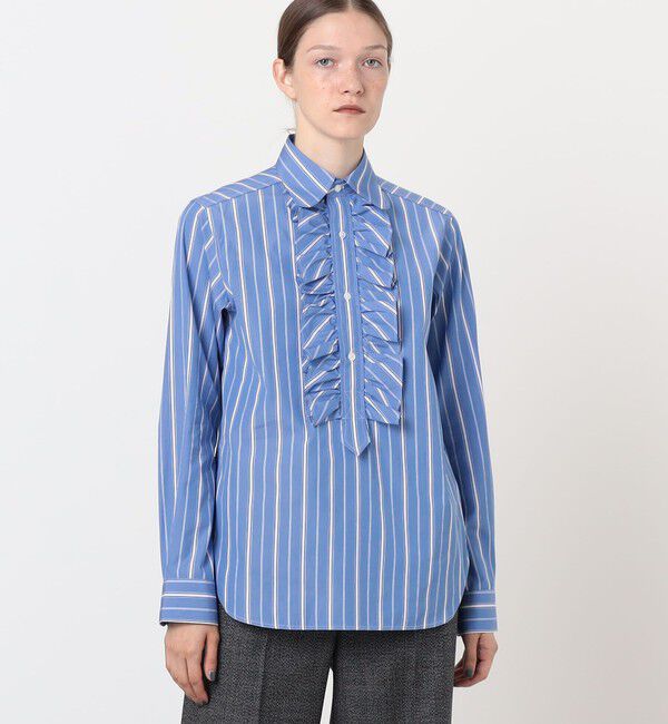 TOMORROWLAND GOODS「sebline RUFFLE POLO SHIRT」|シャツ・ブラウス|