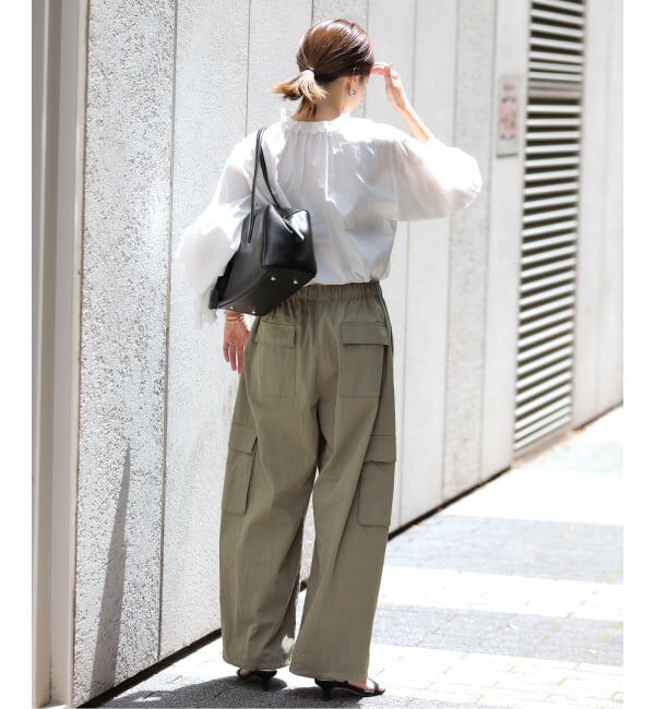 SLOBE IENA「《追加》CNドレープポプリンカーゴパンツ」|カーゴ|