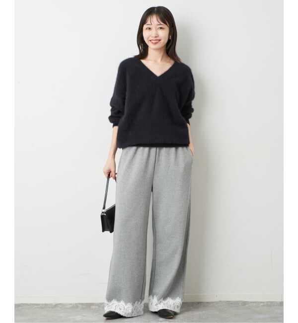 SLOBE IENA「レースヘムスウェットパンツ」|その他|