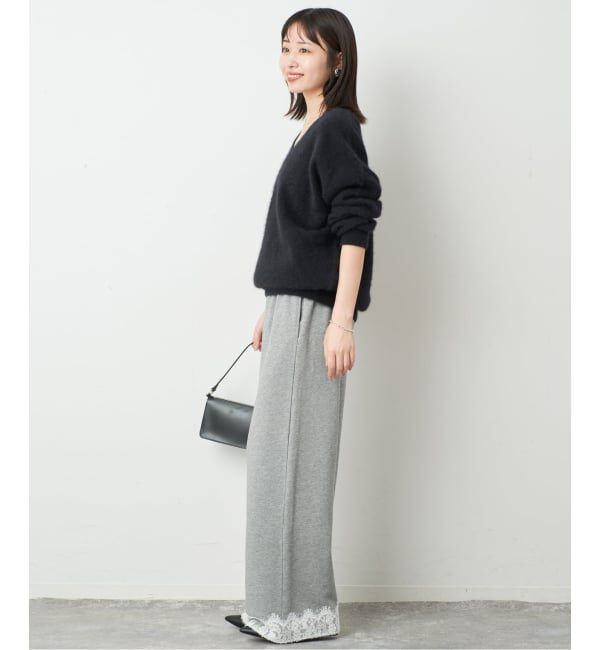 SLOBE IENA「レースヘムスウェットパンツ」|その他|