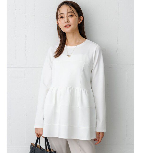 組曲「ソフトダンボール ビスチェ風カットソー」|Tシャツ・カットソー|ホワイト系