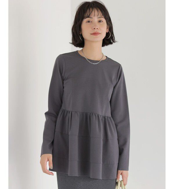 組曲「ソフトダンボール ビスチェ風カットソー」|Tシャツ・カットソー|グレー系