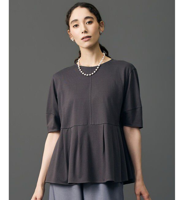 自由区「【一部店舗＆WEB限定】ペプラム Tシャツ」|Tシャツ・カットソー|グレー