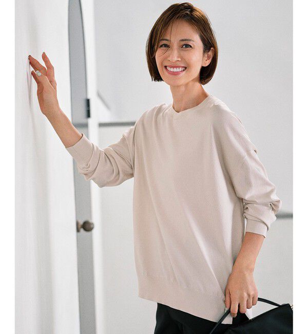 自由区「【定番・人気素材・JIYUKU STAFF SELECT COLOR】レーヨンストレッチアソート ニット」|ニット・セーター|ベージュラメ