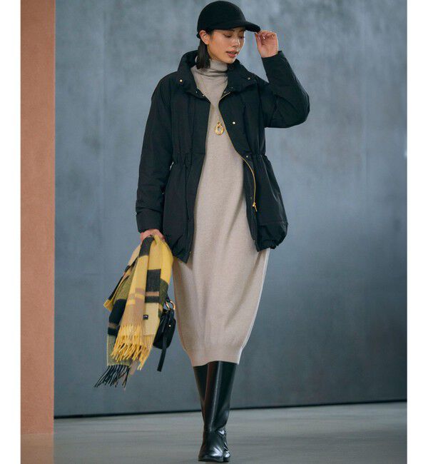 23区「【洗える】カシミヤブレンド タートルネック ニットワンピース」|ワンピース|