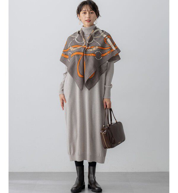 23区「【洗える】カシミヤブレンド タートルネック ニットワンピース」|ワンピース|