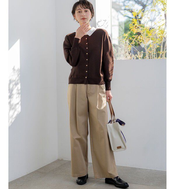 23区「【WEB&一部店舗限定】バイカラーデザイン 2WAY ニット」|ニット・セーター|