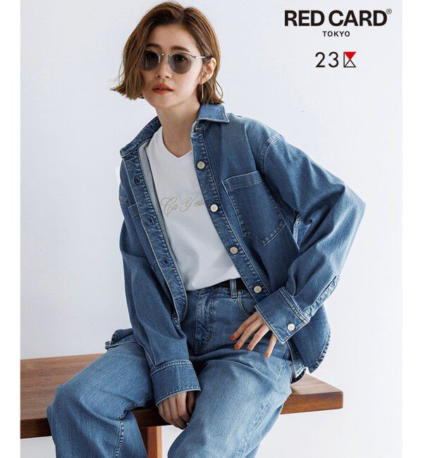 23区「【見上愛さん着用/RED CARD TOKYO&times;23区】 ストレッチ デニムシャツ」|シャツ・ブラウス|ﾗｲﾄﾌﾞﾙ
