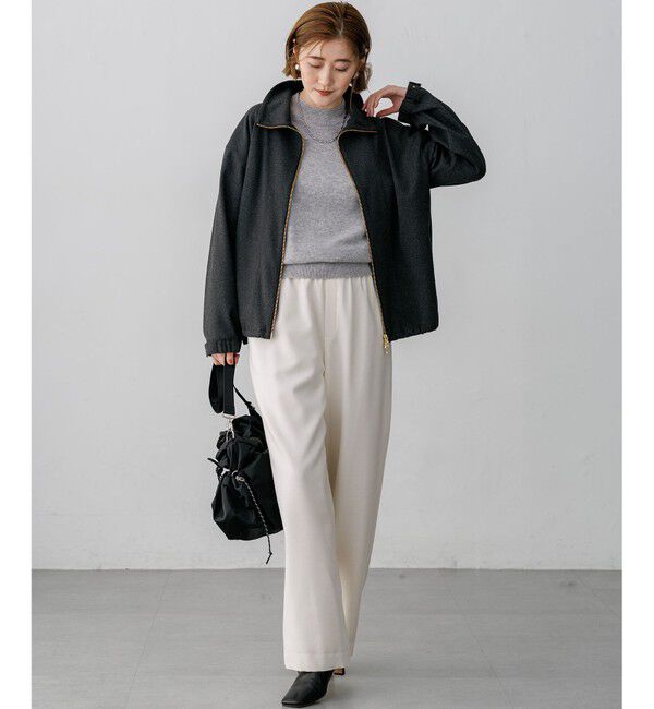 23区「【Oggi・CLASSY.掲載】ピュアカシミヤ ハーフスリーブ ハイネック ニット」|ニット・セーター|